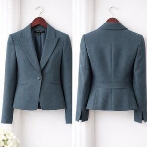 Anne Klein Suit Jacket Split Sleeve Button Detail Sz 2